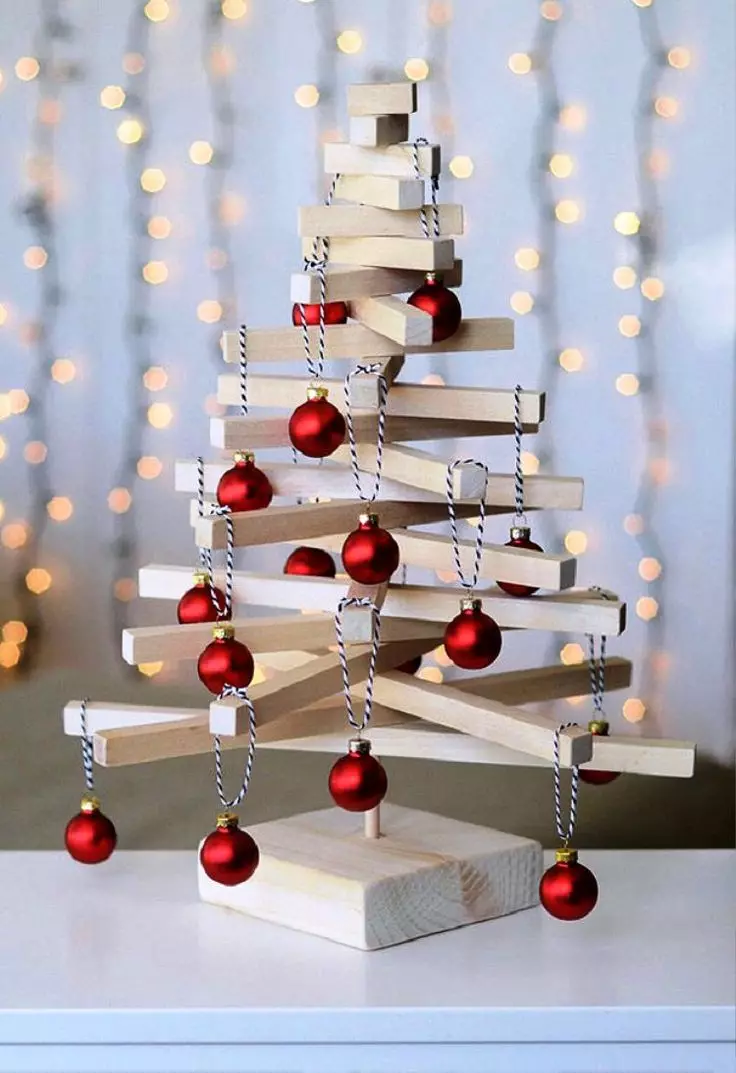 Árbol de Año Nuevo con tus propias manos: ¿Cómo hacer un árbol de Navidad para el nuevo año de papel, dulces y otros de la novia? Ideas y Clase Master 24587_3