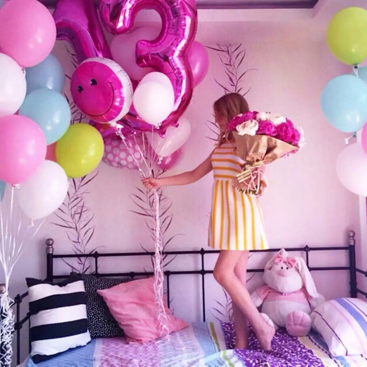 Украшение комнаты на день рождения девочки подростка