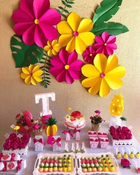 Tjejens födelsedagsdekoration: Hur man dekorerar ett rum för en tjej 2-3 år och 5-10 år gammal? Idéer för Baby 8, 11, 12, 13, 14, 15 år 24608_37