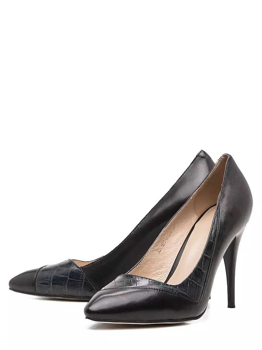 შავი მაღალი heeled ფეხსაცმელი (62 ფოტო): საღამოს და შემთხვევითი Suede Stiletto მოდელები 2460_37