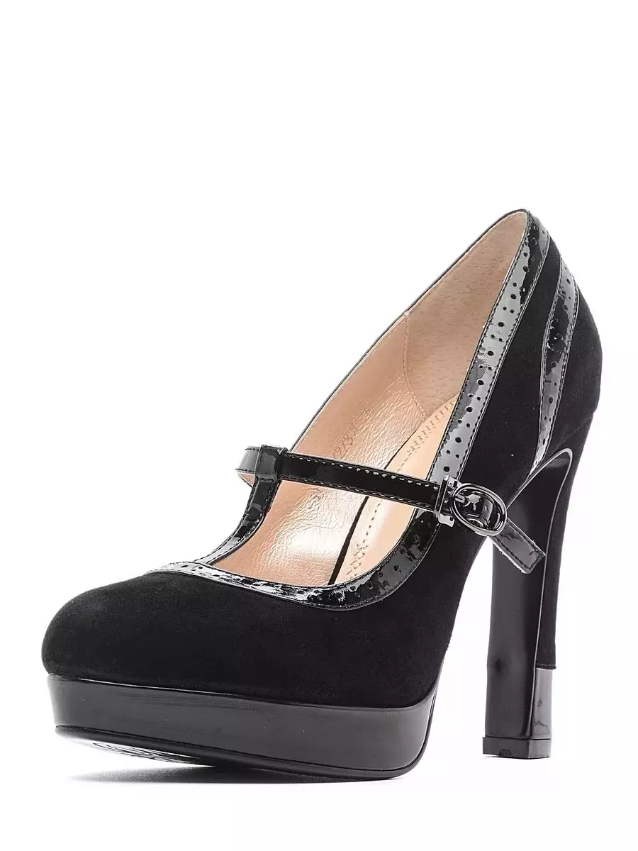 შავი მაღალი heeled ფეხსაცმელი (62 ფოტო): საღამოს და შემთხვევითი Suede Stiletto მოდელები 2460_42
