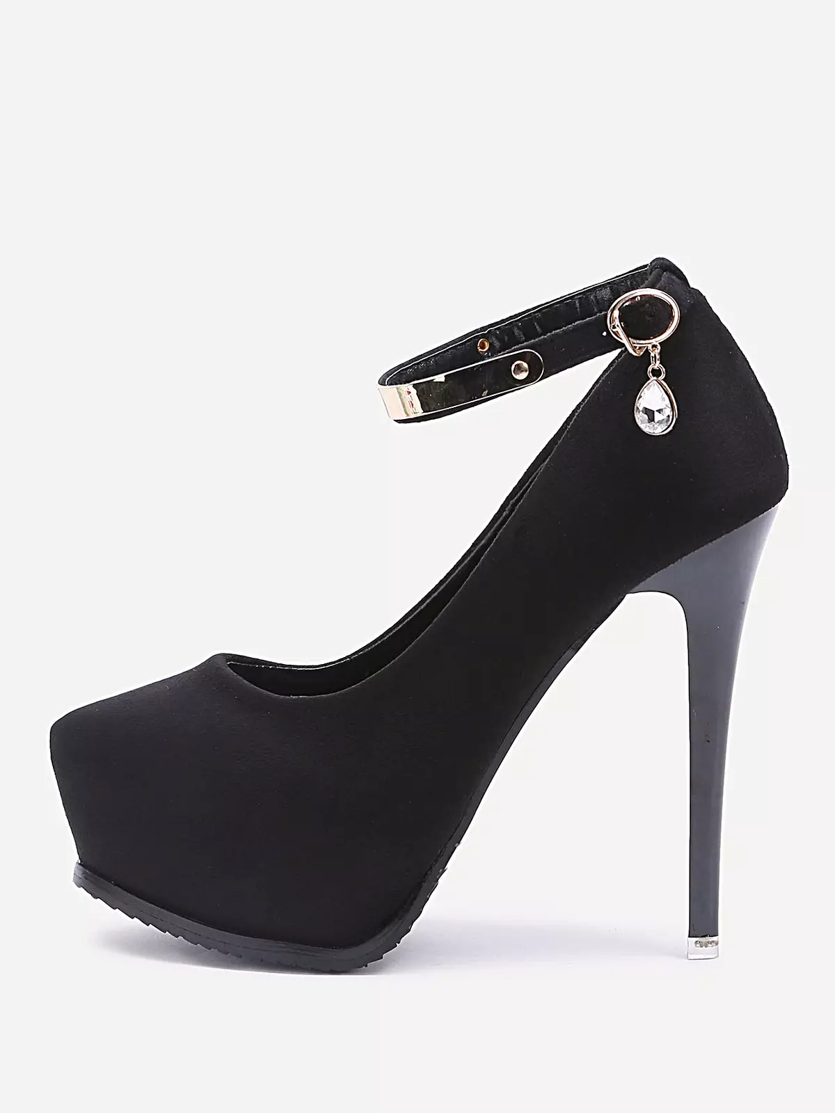 შავი მაღალი heeled ფეხსაცმელი (62 ფოტო): საღამოს და შემთხვევითი Suede Stiletto მოდელები 2460_5