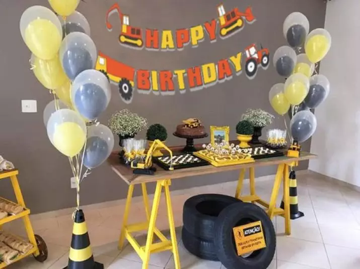 Decoração de aniversário para o menino: Como decorar o quarto com bolas para uma criança 2-3 anos, 4-5, 6-7 e 8-10 anos? 24617_46