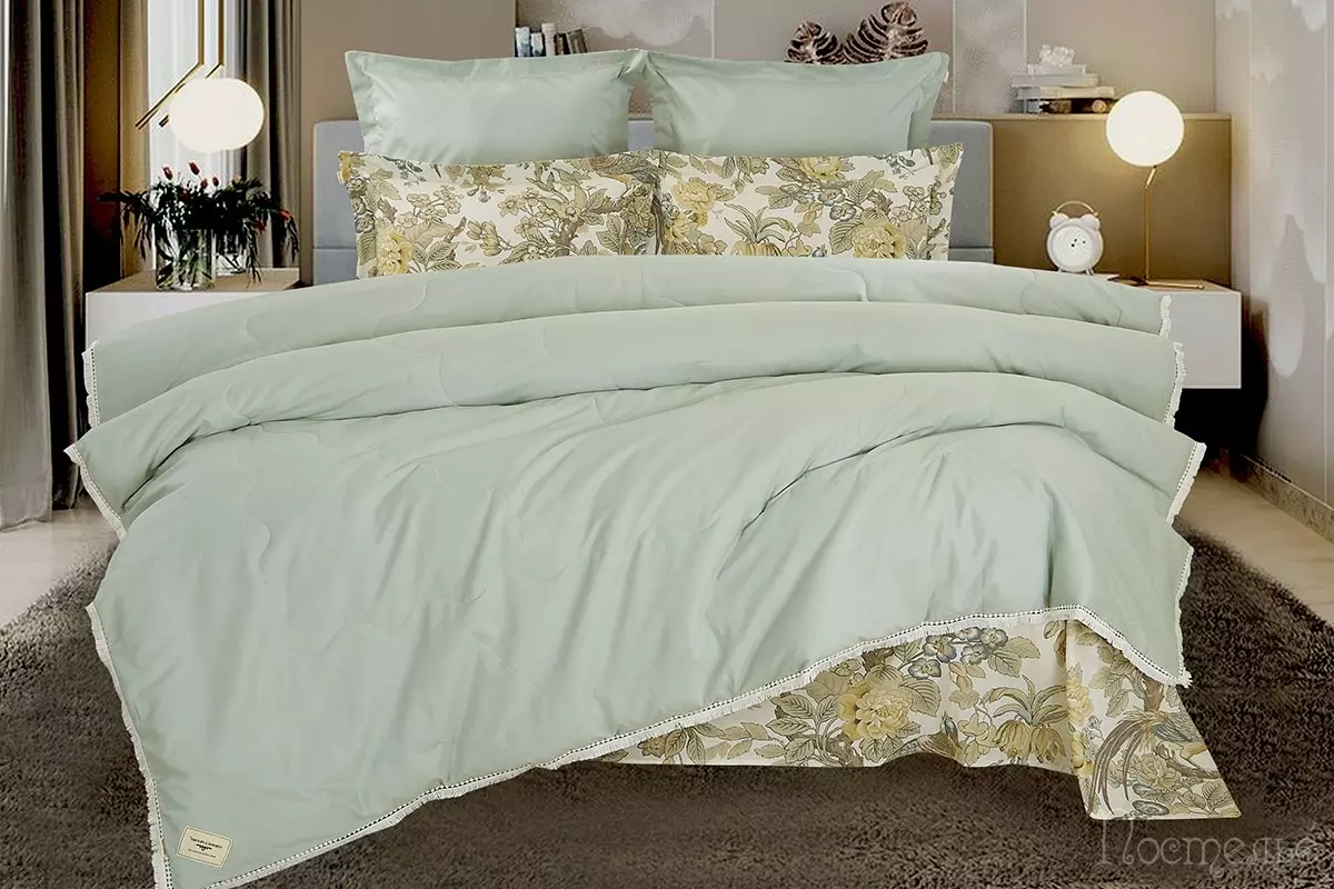 Ropa de cama con una manta en lugar de una edredón: elija un kit de verano o un conjunto 24724_23