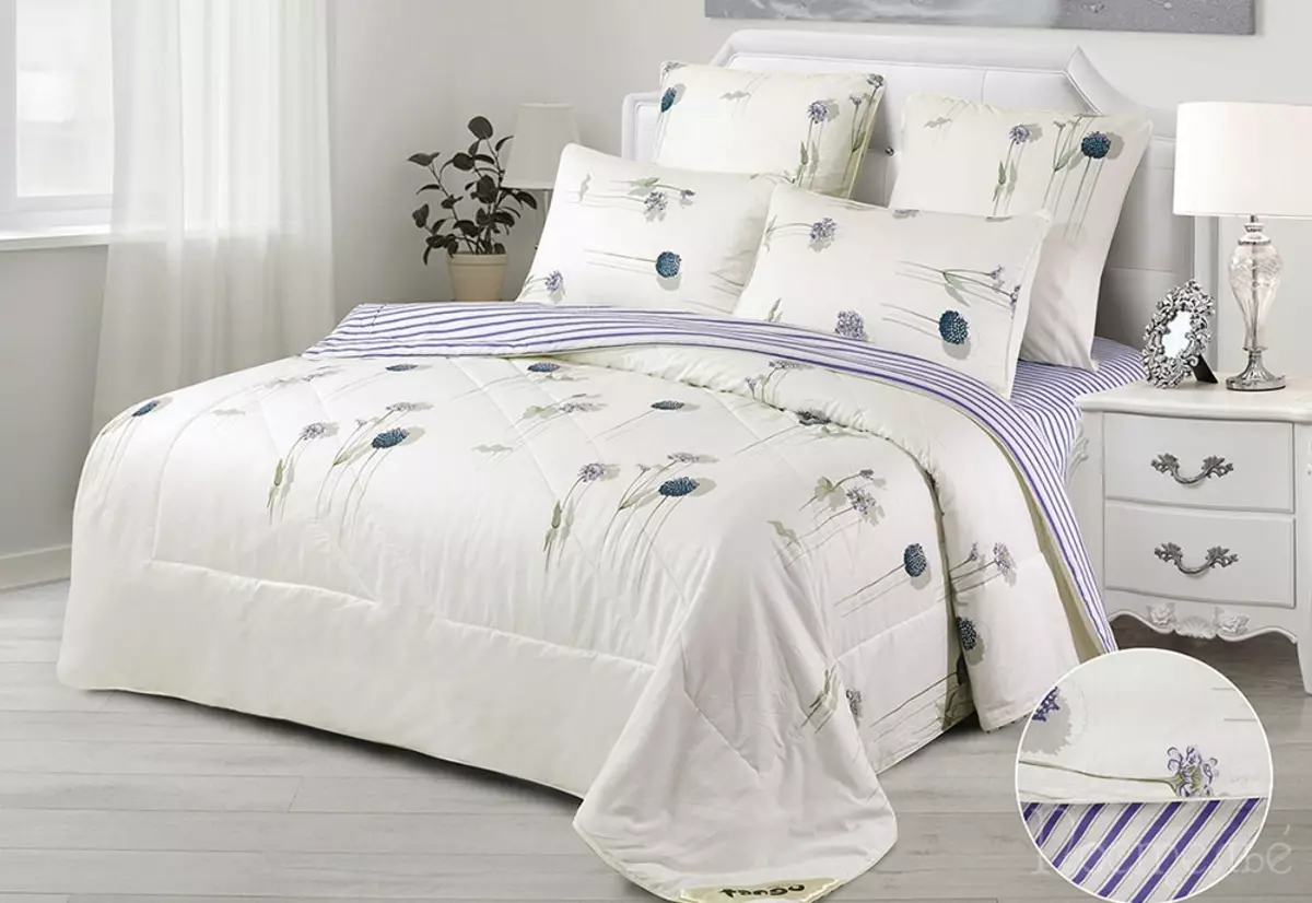 Ropa de cama con una manta en lugar de una edredón: elija un kit de verano o un conjunto 24724_25