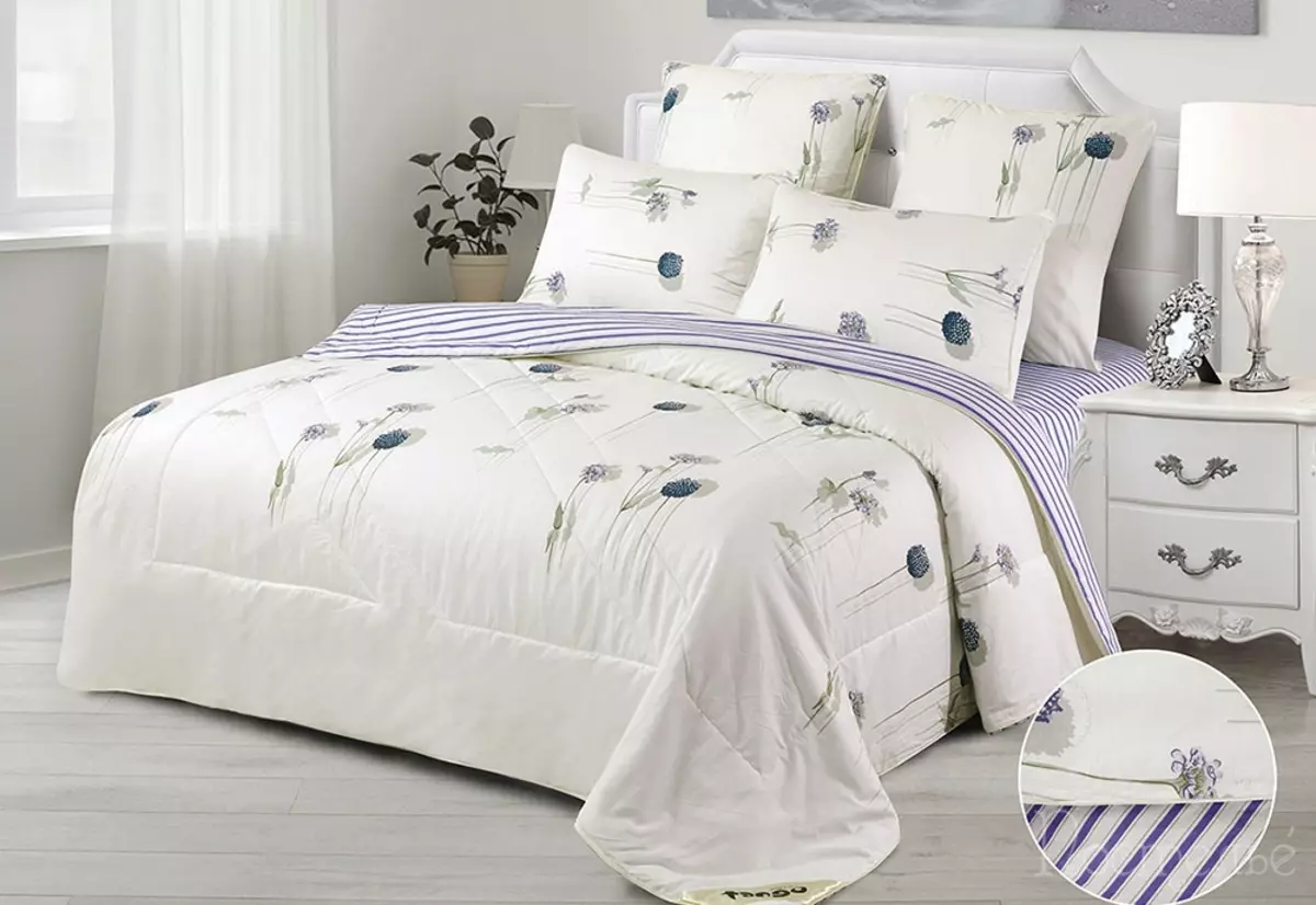 Linen na blanket kama Duvette: Họrọ Kit Kit ma ọ bụ setịpụrụ 24724_25