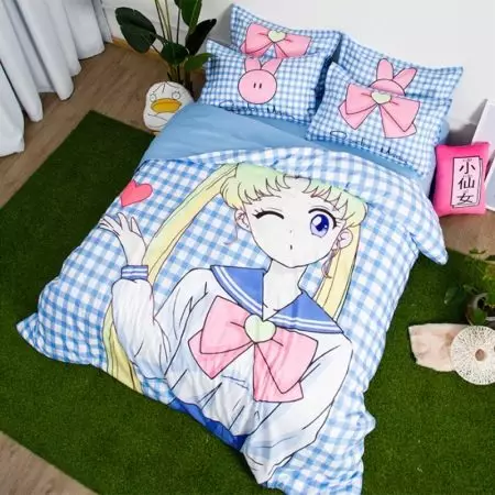 Sängkläder Anime: Set med tecken och ritningar, hur man väljer 24729_7