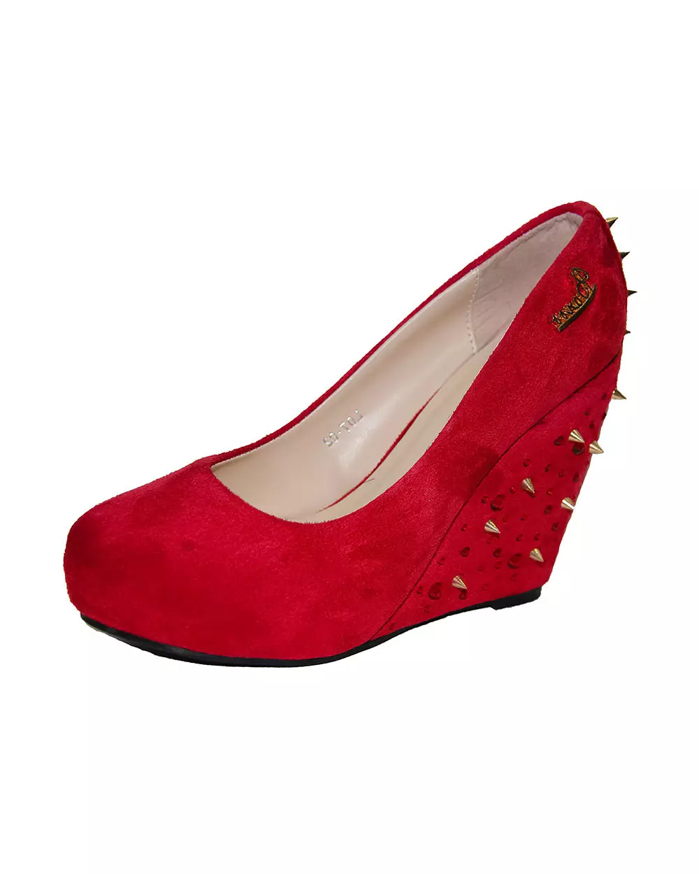 zapatos de gamuza roja (43 fotos): ¿Cuáles son los modelos en una alta y baja del talón, en una cuña y pasadores, cómo limpia 2472_13