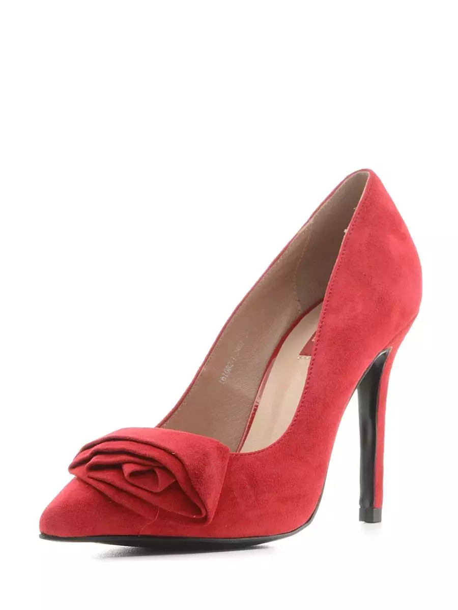 zapatos de gamuza roja (43 fotos): ¿Cuáles son los modelos en una alta y baja del talón, en una cuña y pasadores, cómo limpia 2472_26