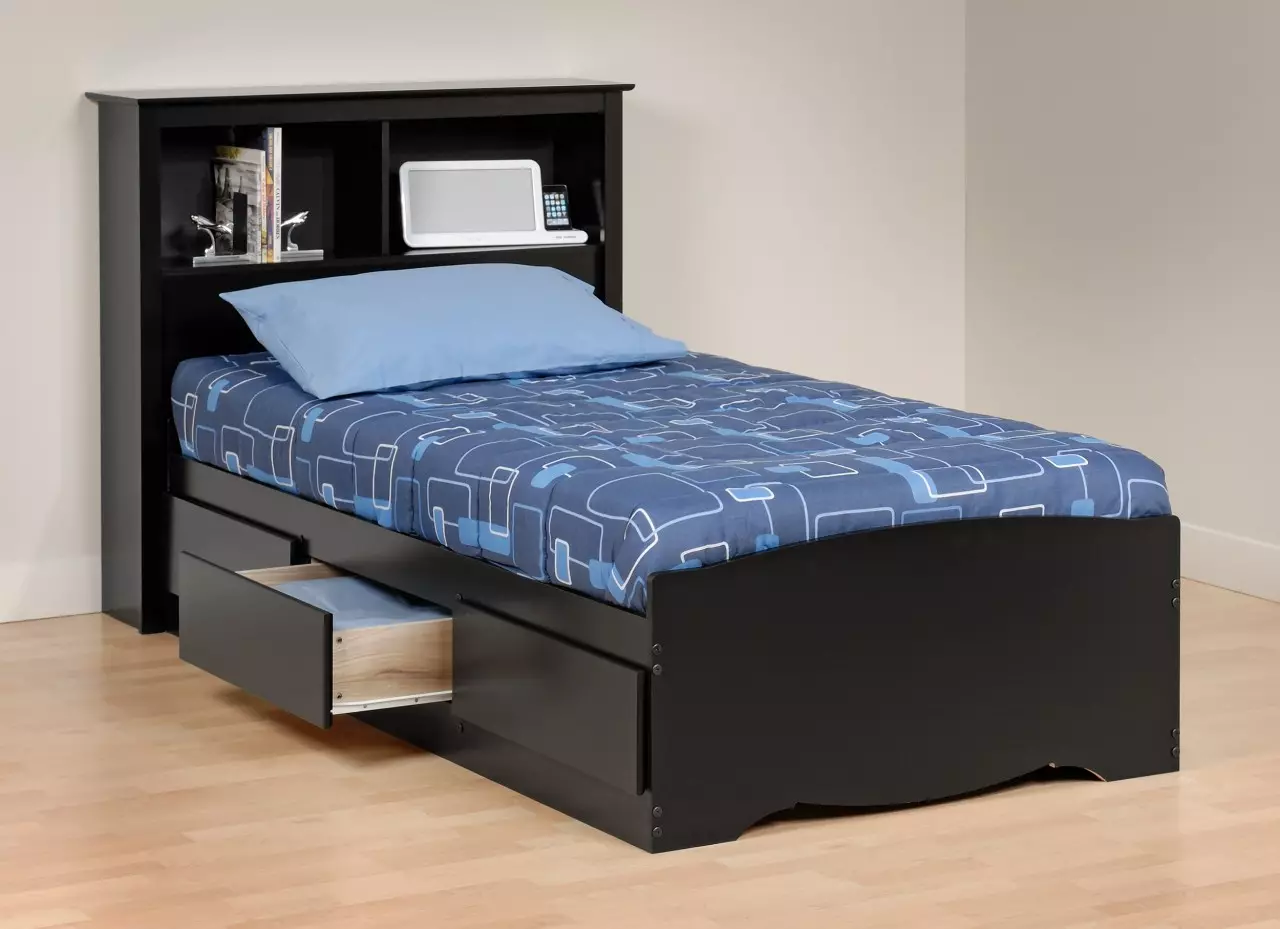 Мебель полуторка. Полуторная кровать ВВР 04 С изголовьем и полками, черная. Кровать Твин бед. Кровать полутро спальная 2022. Кровать полуторка 120х200.
