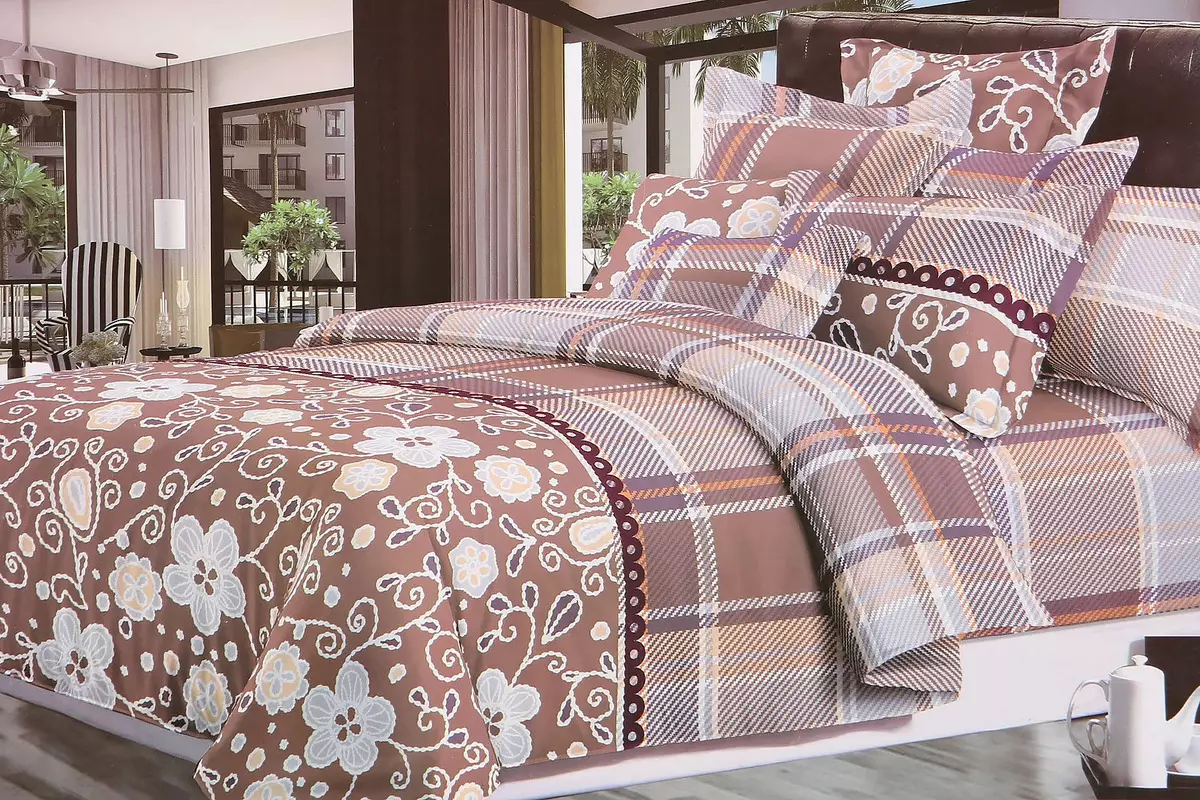 Stoff Poplin for sengetøy (47 bilder): Kvalitet, Cons og Plusser. Hva det er? Sammensetning, Eurocomplekt og andre fra Mcopoplin, Anmeldelser 24760_9