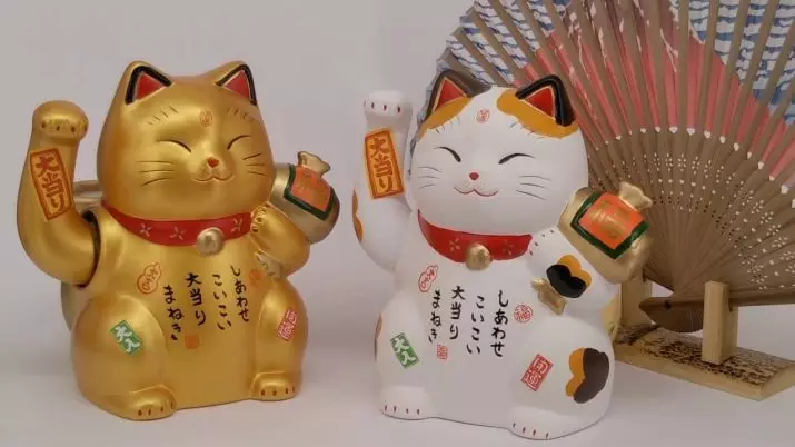 MALEKI-NECO: De waarde van de kat is veel geluk, Japanse kat-statuettes met verhoogde rechter- en linkerpoot. Waarom zwaait een kitty zijn poot? Waar moet je een figuur plaatsen? 24827_15