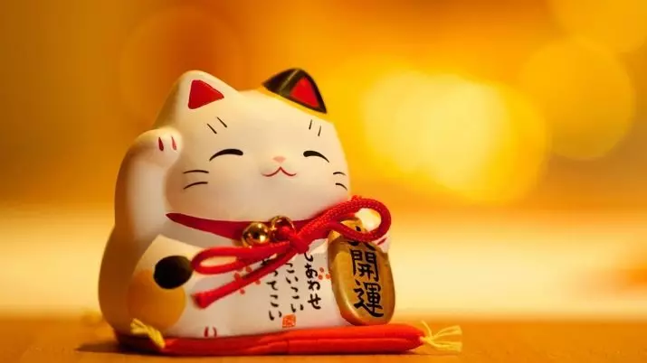 Maleki-Neco: Vlera e mace është fat i mirë, statuja japoneze mace me të djathtë të ngritur dhe kthetrat e majtë. Pse është një kitty mbanin dorëshkrim e tij? Ku për të vënë një shifër? 24827_2