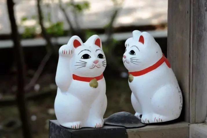 Maleki-neco: Hodnota mačky je šťastie, japonské mačkovej scháty s zdvihnutou pravým a ľavou labkou. Prečo je mačiatka máva svoju labu? Kde dať si obrázok? 24827_29