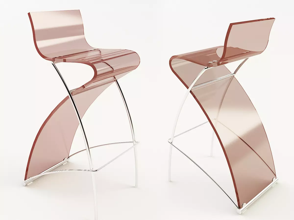 Sedie trasparenti (59 foto): sedie a barre in plastica, modelli Ghost e Eames e altre sedie da designer trasparenti all'interno 24836_40