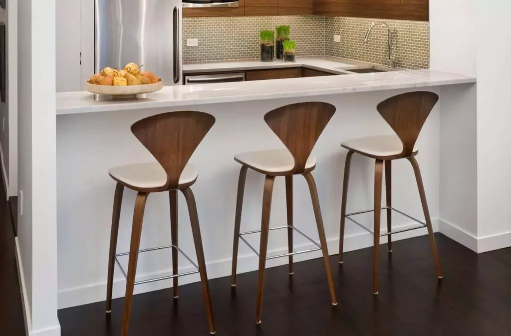 Mutfak Yarı ikili koltuklar (27 fotoğraf): sandalyeleri Özellikleri malzeme ve tasarım seçimi için 60 cm ve diğer modelleri önerileri yüksekliğindeki 24841_9