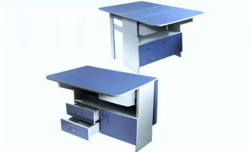 Tabelas - Stands para cozinha (50 fotos): Modelos de cozinha com gavetas e prateleiras. Como pegar uma mesa debaixo da pia para uma pequena sala? Tabela para pratos 800x600x850 mm e outros modelos 24852_32