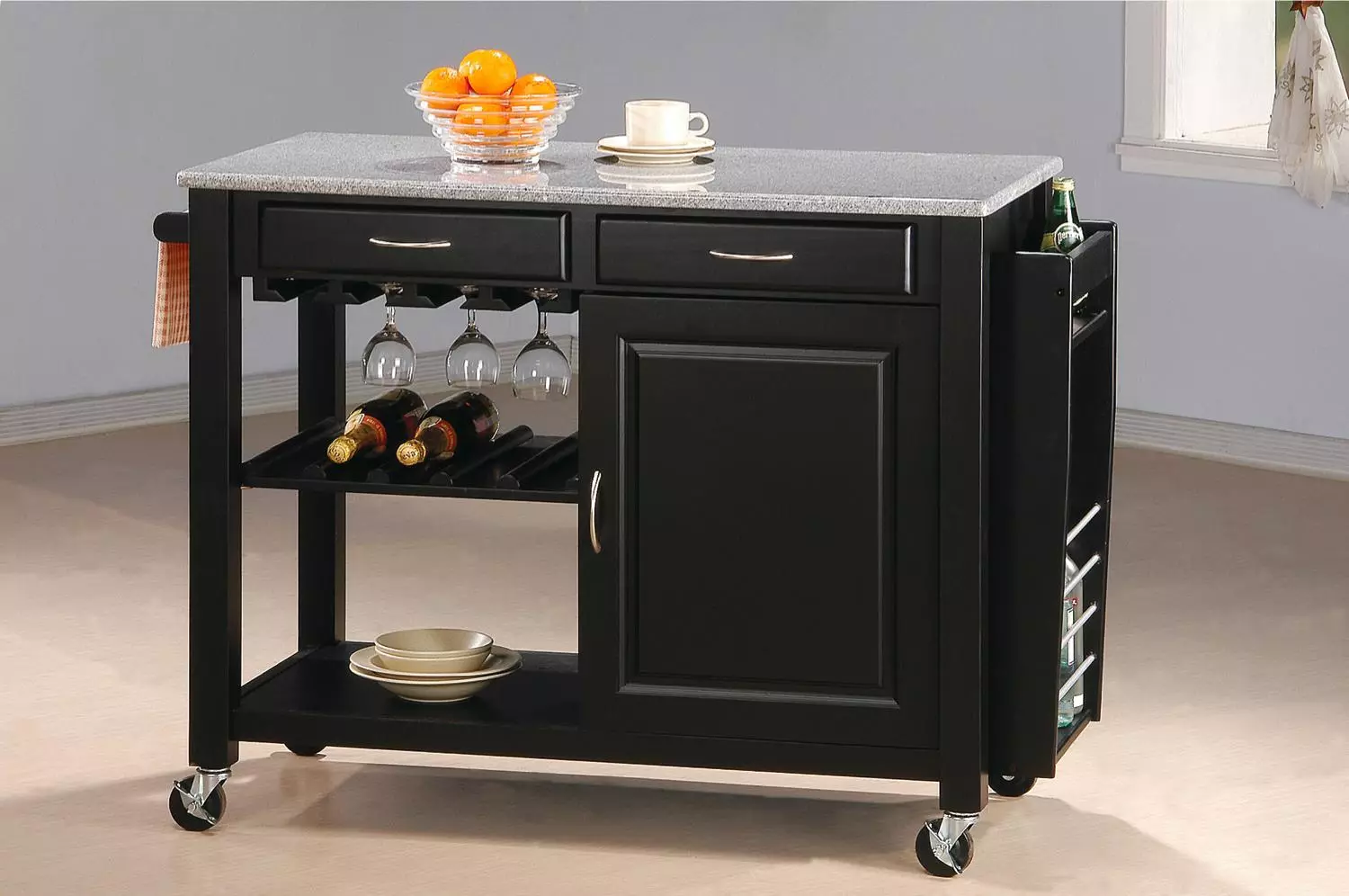 Tables-Stands for Kitchen (50 foto): Model dapur dengan laci dan rak. Bagaimana cara mengambil meja di bawah wastafel untuk sebuah ruangan kecil? Tabel untuk hidangan 800x600x850 mm dan model lainnya 24852_36