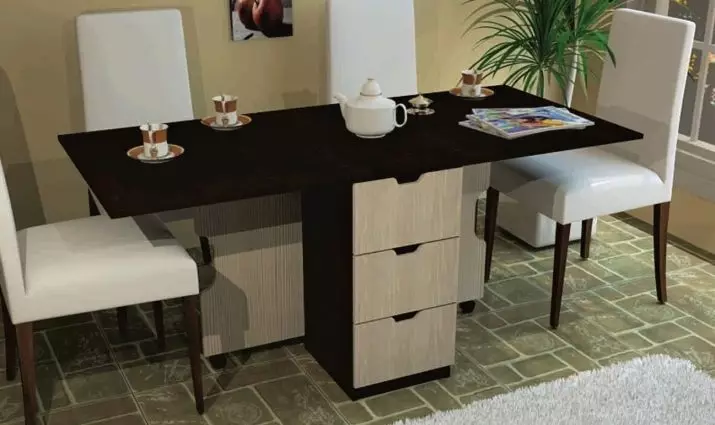 Masalar-mutfak standları (50 fotoğraf): Çekmeceli ve raflı mutfak modelleri. Küçük bir oda için lavabonun altındaki bir masa nasıl alınır? Yemekler için masa 800x600x850 mm ve diğer modeller 24852_49