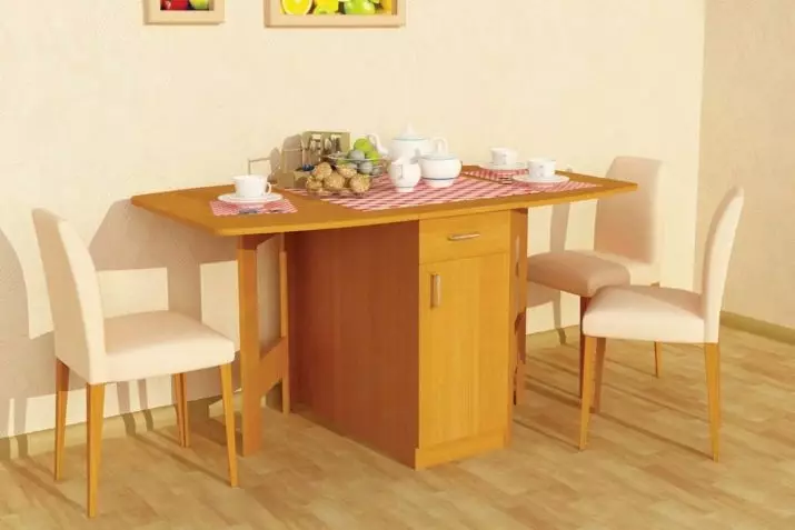 Masalar-mutfak standları (50 fotoğraf): Çekmeceli ve raflı mutfak modelleri. Küçük bir oda için lavabonun altındaki bir masa nasıl alınır? Yemekler için masa 800x600x850 mm ve diğer modeller 24852_50