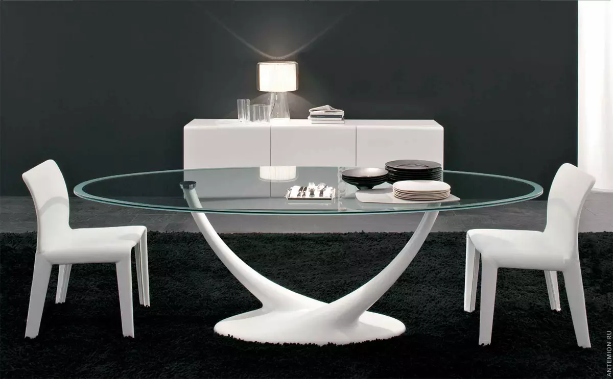 주방 테이블의 크기 (28 장의 사진) : 바닥에서 부엌에서 식사 테이블의 표준 높이, 모델 표준 60x60, 60x80cm 및 기타 치수 24855_20