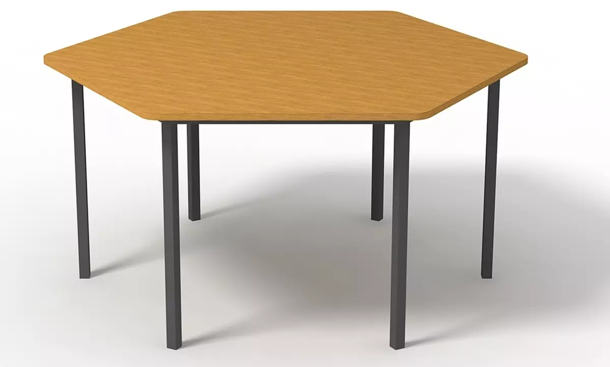 Кухонні столи на металевих ніжках (31 фото): хромовані моделі на кухню, столи на металлокаркасе з нержавіючої сталі і інші варіанти 24858_16