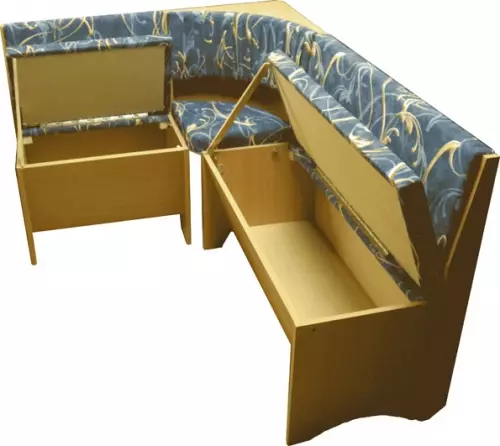 Kích thước của ghế sofa nhà bếp (21 ảnh): sofa mét trong bếp, chiều dài mô hình 100-110 và 120-130, 140-150 cm và các mô hình khác. Độ sâu, chiều rộng và chiều cao của ghế sofa 24874_5