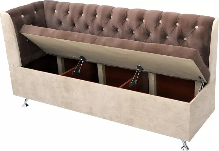 厨房沙发尺寸（21张照片）：米镜筒沙发，型号长100-110和120-130,140-150厘米和其他型号。深度，宽度和沙发的高度 24874_6