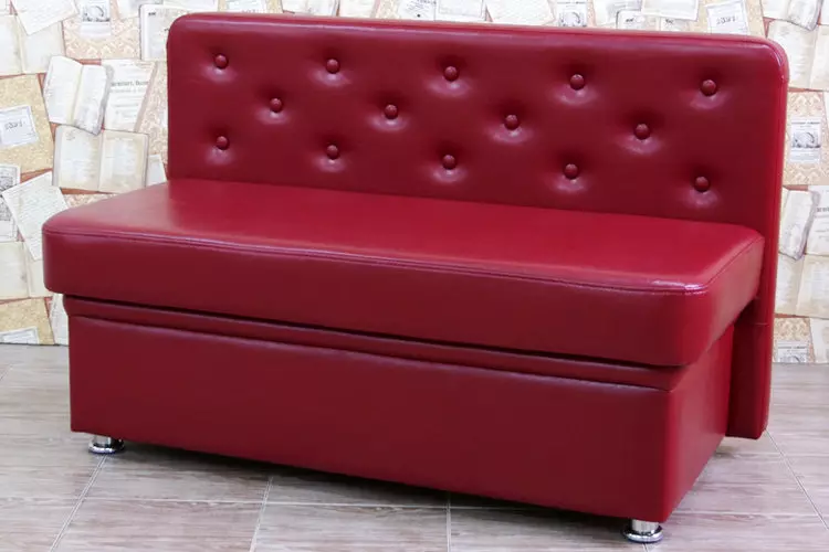 Sukaldeko sofa txikiak (63 argazki): mini-mahuka motzak lo egin gabe eta sukalde txikiak trinkoa ereduak, beste aukera batzuk 24877_37