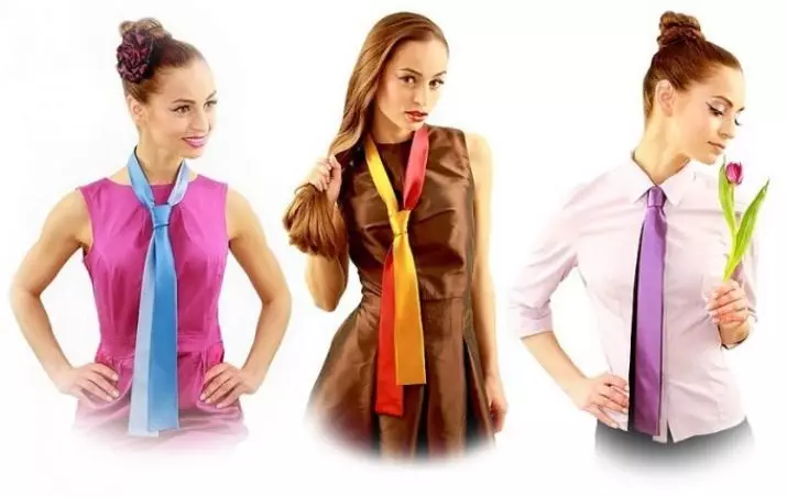 Női nyakkendő (83 fotó): Mit kell viselni egy csokornyakkendő, csokornyakkendő és csipke jabin lányok, hogyan kell kötni őket lépésről lépésre 2487_53