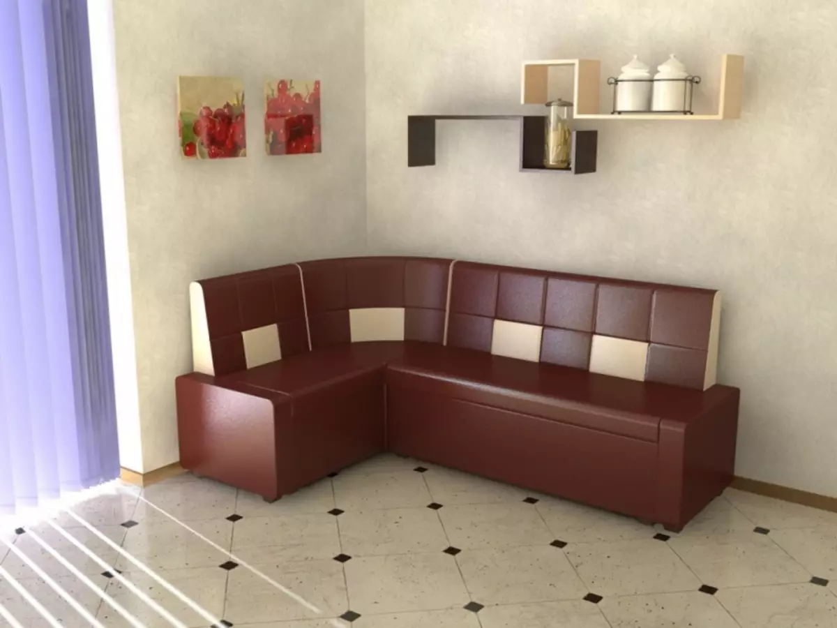 Kis sarkok a konyhában (68 fotók): Konyhai mini sarkok kerekasztallal és szögletes kanapéval, más kis méretű opciókkal 24885_32