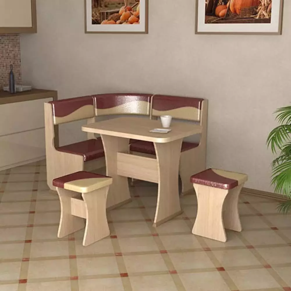 juru leutik di dapur (68 foto): pawon mini juru sareng round table jeung hiji sofa sudut, pilihan leutik-ukuran séjénna 24885_42