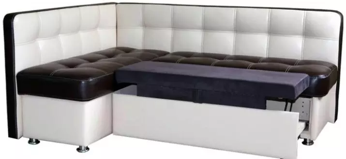 Kjøkken senger (86 bilder): hjørner med en sofa for små kjøkken, myke folding vinkler med soveplass 