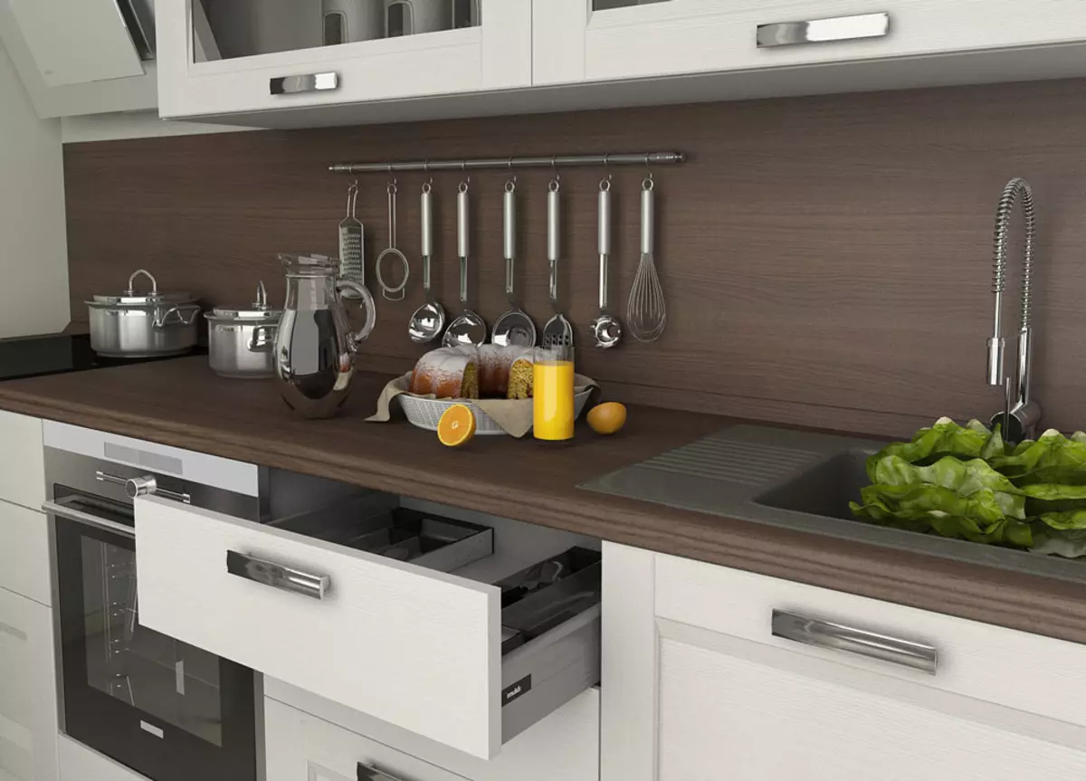 Dimensi countertops untuk dapur (28 foto): Ukuran standar dan non-standar dari meja dapur. Berapa panjang meja di atas headset dapur? 24892_8