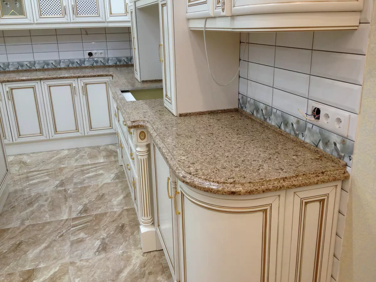 Kitchen အတွက် Quartz table (28 နာရီ) - Agglomerate မှလှပသောမီးဖိုချောင်မော်ဒယ်များ 24902_15