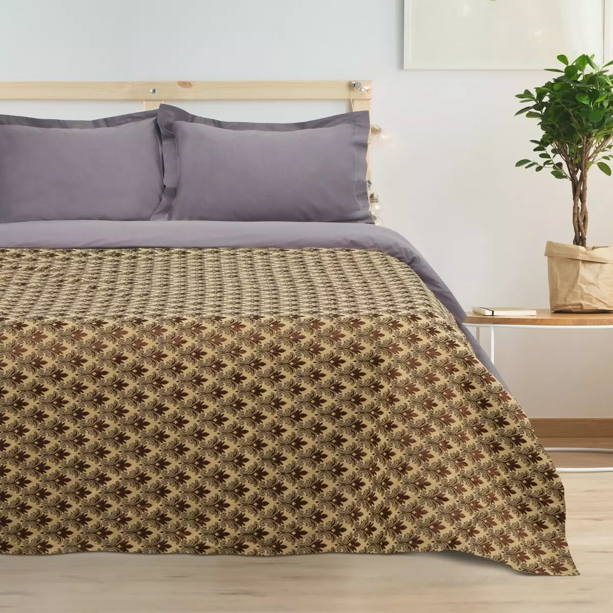 Tapestry bedspreads (37 عکس): په بستره 220x240 او نورو اندازو jacquard bedspreads، د ټوکر د جوړښت ته gost، monophonic او نورو bedspreads له مخې 24933_11