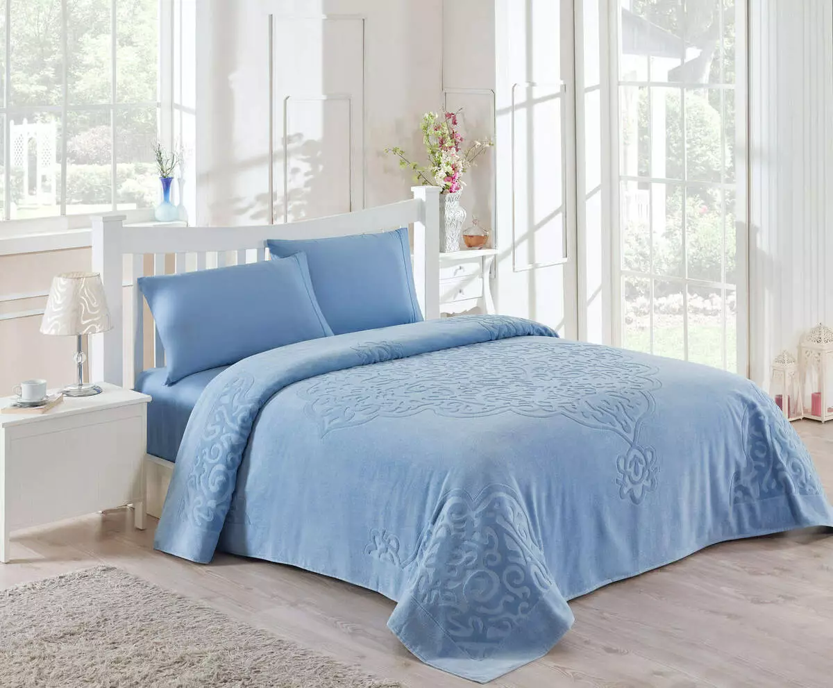 Terry Bed Linen: Σετ σε μια λωρίδα από καουτσούκ με κουβέρτες, άλλα ζεστά υφάσματα, 2 υπνοδωμάτια και 1 υπνοδωμάτιο 24950_9