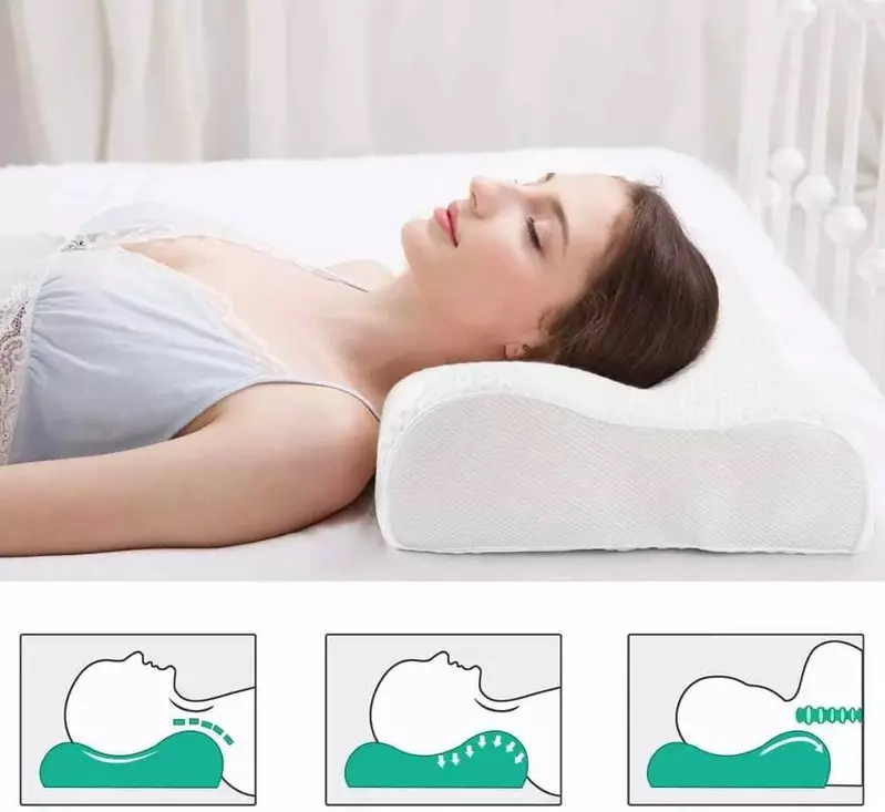 Πώς να κοιμηθείτε σε ένα ορθοπεδικό μαξιλάρι; 20 φωτογραφίες Πώς να ψέματα και να χρησιμοποιήσετε ένα μαξιλάρι με μια κατάσχεση; Ποια πλευρά να βάλει κάτω από το κεφάλι; 24958_14