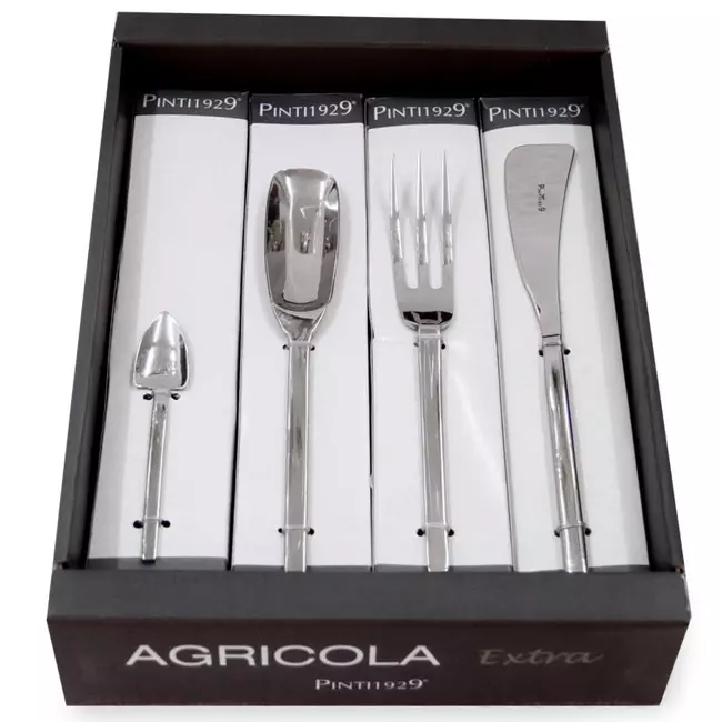 Sets van bestek: een set van vorken, messen en lepels voor 6 en 24 personen, geregistreerd gift opties, overzicht van de sets in een koffer 24977_24