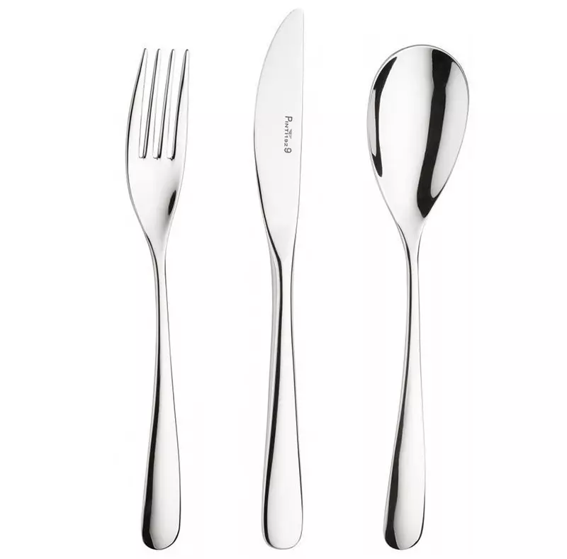 Set tina cutlery: susunan garpu, pegat sareng spoons pikeun 6 sareng 24 jalma anu kadaptar, pilihan kado anu kadaptar, tinju tina set dina koper 24977_44