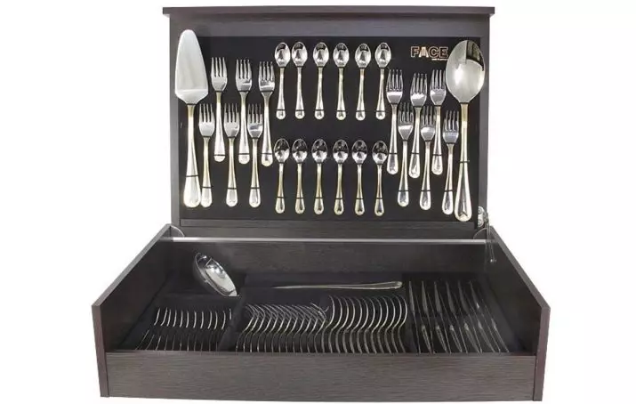 Sets van bestek: een set van vorken, messen en lepels voor 6 en 24 personen, geregistreerd gift opties, overzicht van de sets in een koffer 24977_47