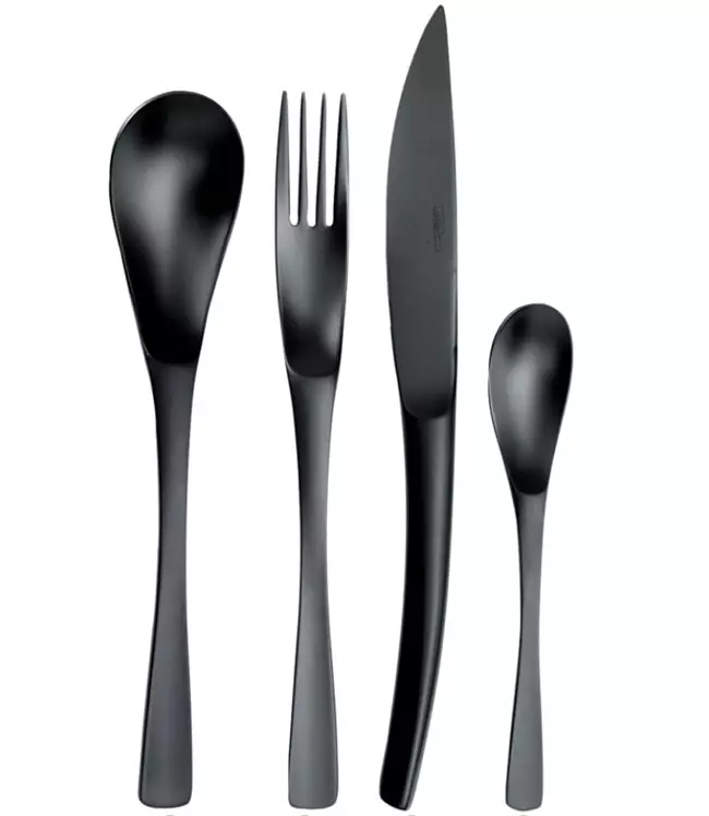 Set tina cutlery: susunan garpu, pegat sareng spoons pikeun 6 sareng 24 jalma anu kadaptar, pilihan kado anu kadaptar, tinju tina set dina koper 24977_51