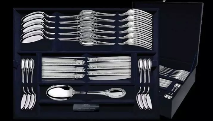 銀色餐具：如何選擇一組設備為1,6和12人？銀色餐具的標誌是什麼？如何清潔？ 24981_2