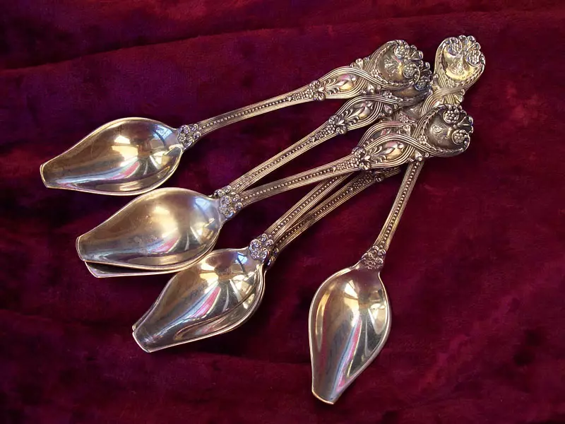 Silver Spoon（27张）：白银，镀银甜点餐具，雕刻套装 24991_2