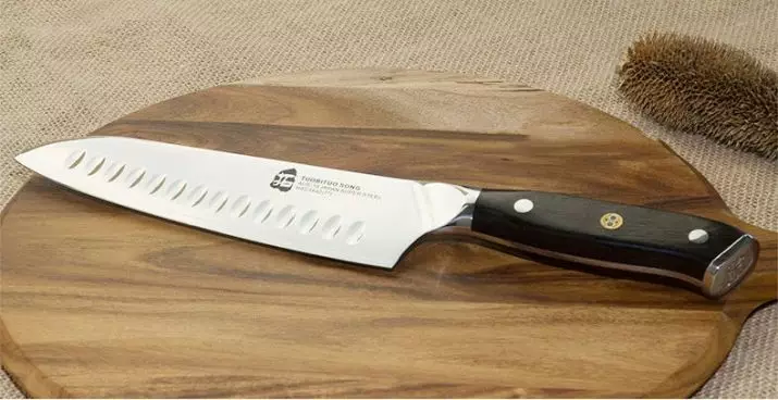 Knife Snock (20 Foto): Napa perlu? Kepiye santoku lan apa beda karo pangareping pawon? Setel Knives Universal Universal Gedhe 24996_3