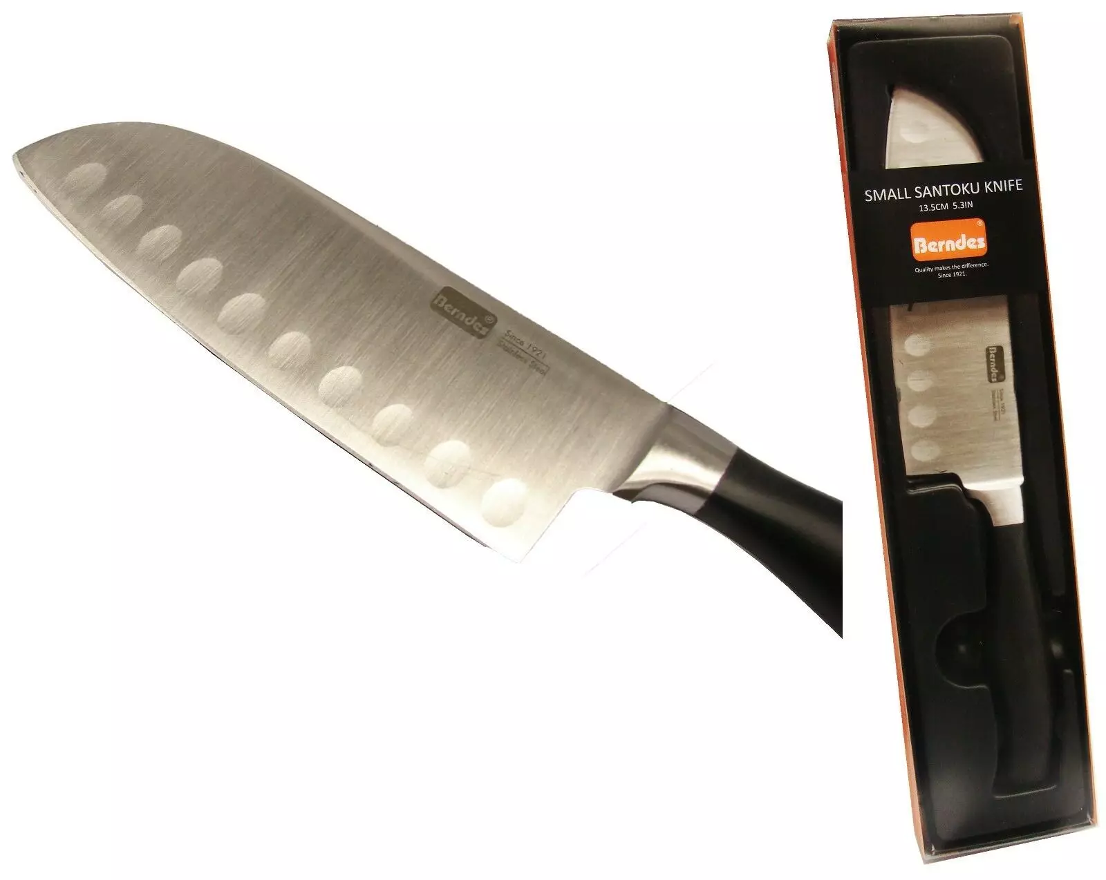 Knives Berndes: Santok Kitchen Knife Descrición xeral e outros modelos. Características do cocinero, Universal e outros coitelos de Berndes 25004_11