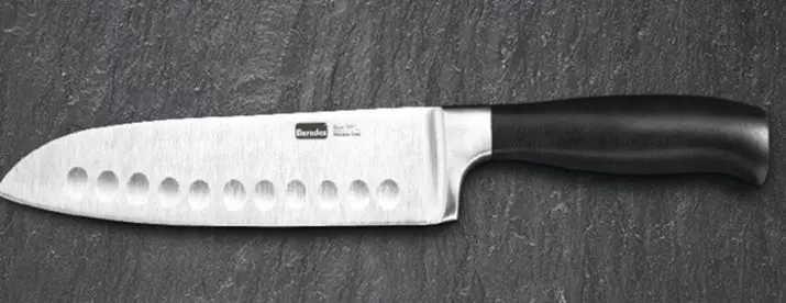 چاقو Berndes: Santok آشپزخانه آشپزخانه آشپزخانه و سایر مدل ها. ویژگی های آشپز، جهانی و دیگر چاقو Berndes 25004_8