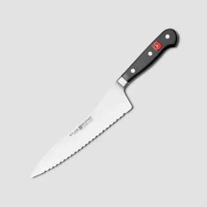 चाकू wusthof: रसोई के लिए जर्मन चाकू का विवरण। Dreizack रसोई चाकू, क्लासिक Ikon और अन्य मॉडल के पेशेवरों और विपक्ष 25005_13
