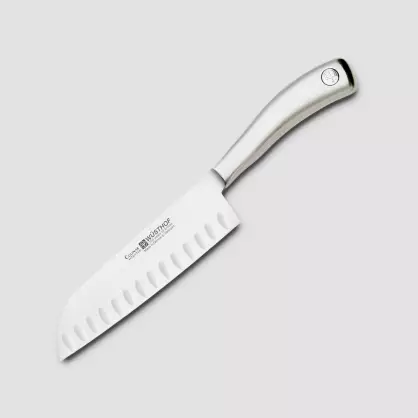 Դանակներ Wusthof. Գերմանական դանակների նկարագրությունը խոհանոցի համար: Dreizack խոհանոցային դանակների, դասական Ikon- ի եւ այլ մոդելների կողմնակիցներն ու դեմքերը 25005_21