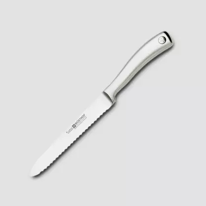 Դանակներ Wusthof. Գերմանական դանակների նկարագրությունը խոհանոցի համար: Dreizack խոհանոցային դանակների, դասական Ikon- ի եւ այլ մոդելների կողմնակիցներն ու դեմքերը 25005_22